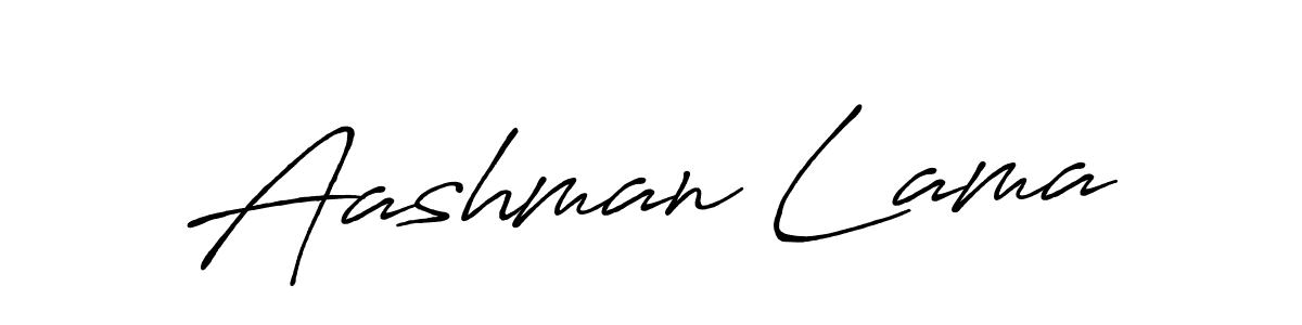 Antro_Vectra_Bolder is a professional signature style that is perfect for those who want to add a touch of class to their signature. It is also a great choice for those who want to make their signature more unique. Get Aashman Lama name to fancy signature for free. Aashman Lama signature style 7 images and pictures png
