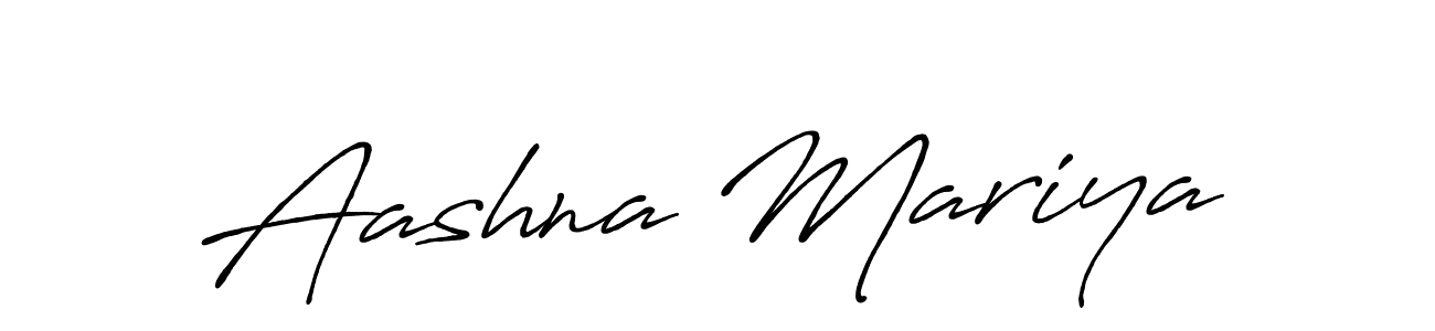 How to make Aashna Mariya name signature. Use Antro_Vectra_Bolder style for creating short signs online. This is the latest handwritten sign. Aashna Mariya signature style 7 images and pictures png