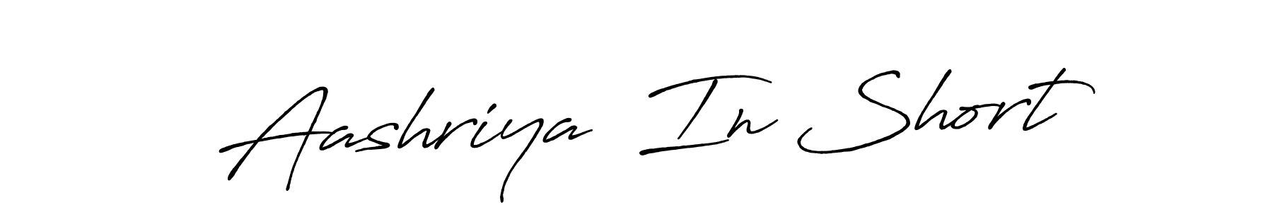 Make a beautiful signature design for name Aashriya  In Short. With this signature (Antro_Vectra_Bolder) style, you can create a handwritten signature for free. Aashriya  In Short signature style 7 images and pictures png