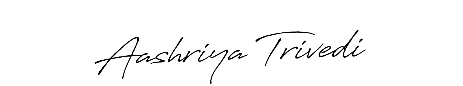 The best way (Antro_Vectra_Bolder) to make a short signature is to pick only two or three words in your name. The name Aashriya Trivedi include a total of six letters. For converting this name. Aashriya Trivedi signature style 7 images and pictures png