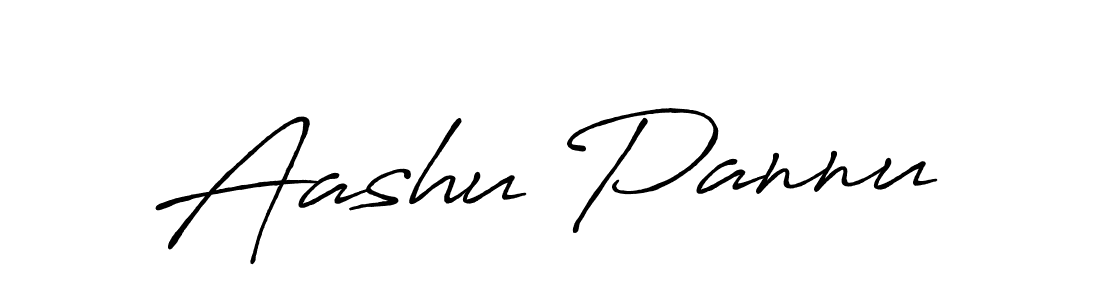 How to make Aashu Pannu name signature. Use Antro_Vectra_Bolder style for creating short signs online. This is the latest handwritten sign. Aashu Pannu signature style 7 images and pictures png