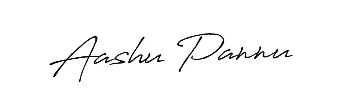 How to make Aashu Pannu name signature. Use Antro_Vectra_Bolder style for creating short signs online. This is the latest handwritten sign. Aashu Pannu signature style 7 images and pictures png