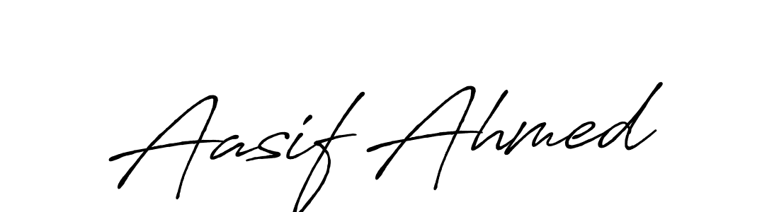 Create a beautiful signature design for name Aasif Ahmed. With this signature (Antro_Vectra_Bolder) fonts, you can make a handwritten signature for free. Aasif Ahmed signature style 7 images and pictures png