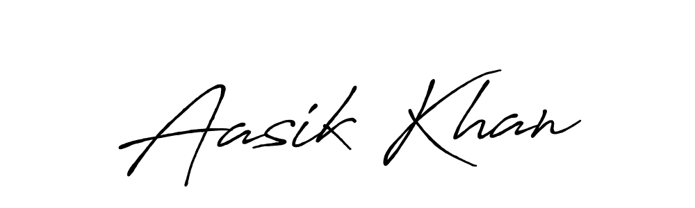 How to make Aasik Khan name signature. Use Antro_Vectra_Bolder style for creating short signs online. This is the latest handwritten sign. Aasik Khan signature style 7 images and pictures png