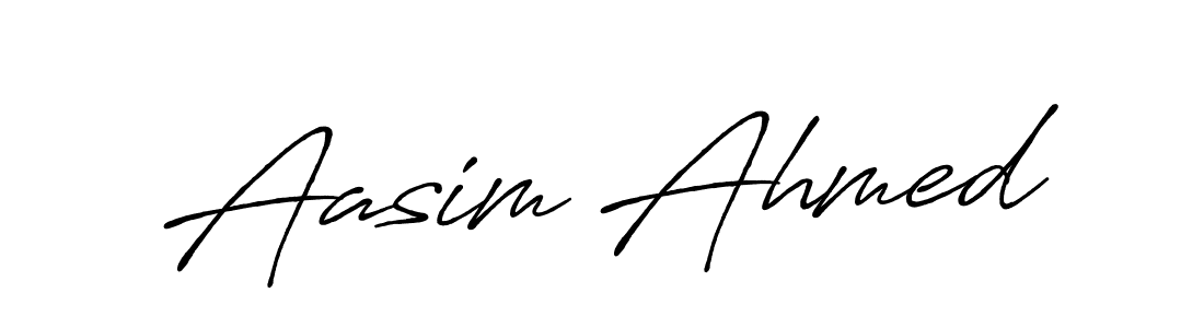 Create a beautiful signature design for name Aasim Ahmed. With this signature (Antro_Vectra_Bolder) fonts, you can make a handwritten signature for free. Aasim Ahmed signature style 7 images and pictures png