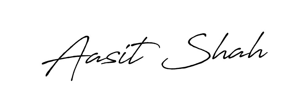 Create a beautiful signature design for name Aasit Shah. With this signature (Antro_Vectra_Bolder) fonts, you can make a handwritten signature for free. Aasit Shah signature style 7 images and pictures png