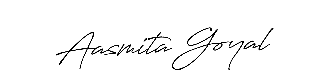How to make Aasmita Goyal signature? Antro_Vectra_Bolder is a professional autograph style. Create handwritten signature for Aasmita Goyal name. Aasmita Goyal signature style 7 images and pictures png