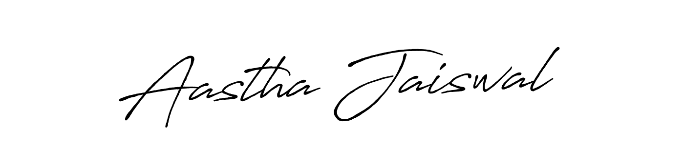 Make a beautiful signature design for name Aastha Jaiswal. With this signature (Antro_Vectra_Bolder) style, you can create a handwritten signature for free. Aastha Jaiswal signature style 7 images and pictures png