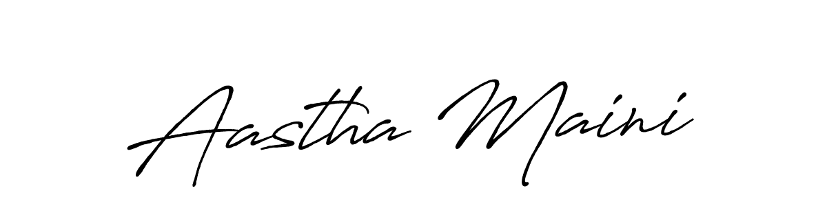 Make a beautiful signature design for name Aastha Maini. Use this online signature maker to create a handwritten signature for free. Aastha Maini signature style 7 images and pictures png