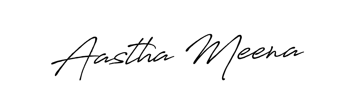 Design your own signature with our free online signature maker. With this signature software, you can create a handwritten (Antro_Vectra_Bolder) signature for name Aastha Meena. Aastha Meena signature style 7 images and pictures png