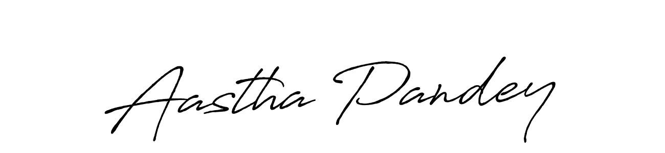 How to make Aastha Pandey name signature. Use Antro_Vectra_Bolder style for creating short signs online. This is the latest handwritten sign. Aastha Pandey signature style 7 images and pictures png