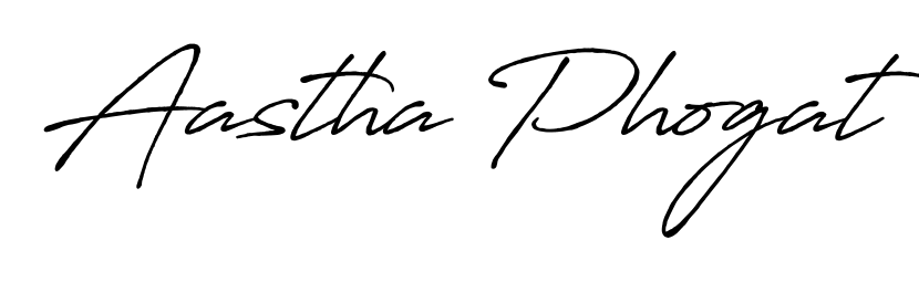 Get inspired by this graceful Antro_Vectra_Bolder signature style for name Aastha Phogat. Smooth loops and balanced proportions for everyday use. Aastha Phogat signature style 7 images and pictures png
