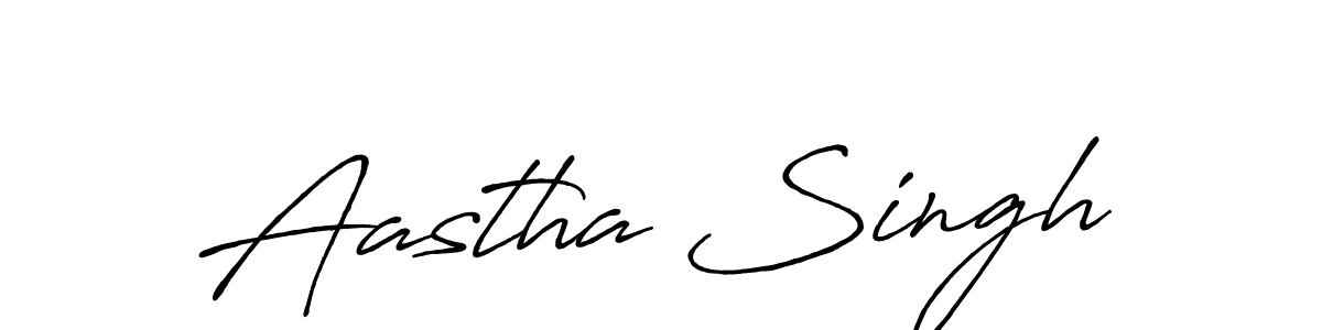 Aastha Singh stylish signature style. Best Handwritten Sign (Antro_Vectra_Bolder) for my name. Handwritten Signature Collection Ideas for my name Aastha Singh. Aastha Singh signature style 7 images and pictures png