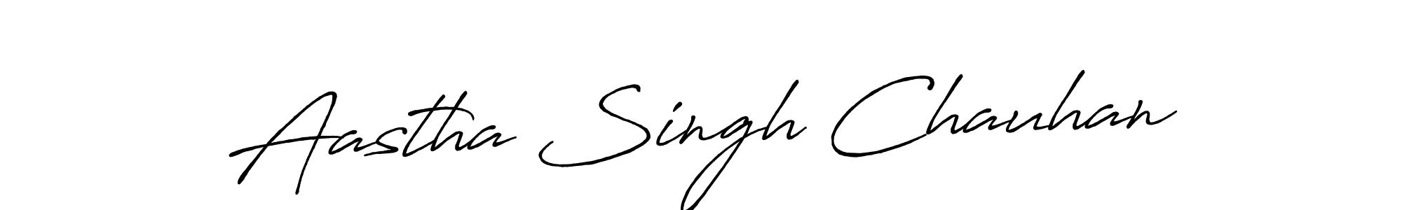 Make a beautiful signature design for name Aastha Singh Chauhan. With this signature (Antro_Vectra_Bolder) style, you can create a handwritten signature for free. Aastha Singh Chauhan signature style 7 images and pictures png