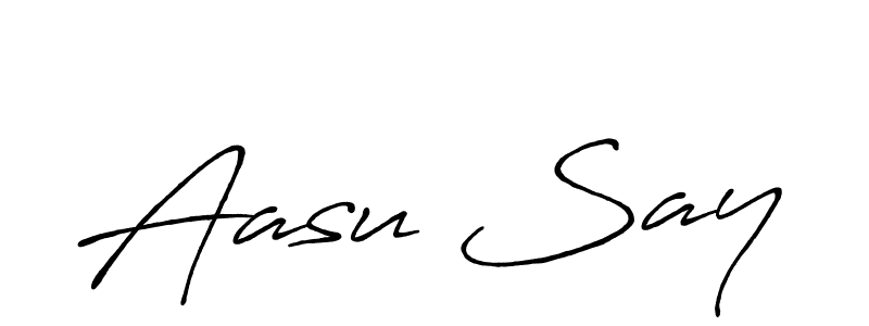 Make a beautiful signature design for name Aasu Say. With this signature (Antro_Vectra_Bolder) style, you can create a handwritten signature for free. Aasu Say signature style 7 images and pictures png