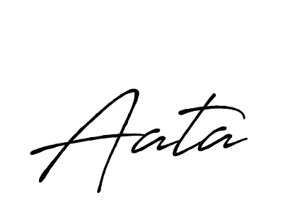 Make a beautiful signature design for name Aata. Use this online signature maker to create a handwritten signature for free. Aata signature style 7 images and pictures png