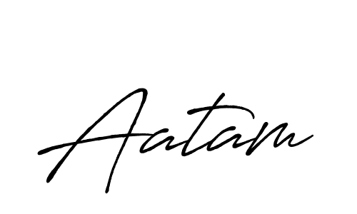 Design your own signature with our free online signature maker. With this signature software, you can create a handwritten (Antro_Vectra_Bolder) signature for name Aatam. Aatam signature style 7 images and pictures png