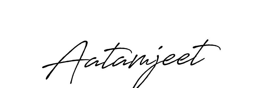 How to Draw Aatamjeet signature style? Antro_Vectra_Bolder is a latest design signature styles for name Aatamjeet. Aatamjeet signature style 7 images and pictures png
