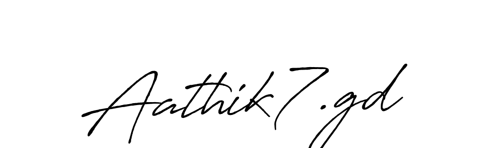 Use a signature maker to create a handwritten signature online. With this signature software, you can design (Antro_Vectra_Bolder) your own signature for name Aathik7.gd. Aathik7.gd signature style 7 images and pictures png