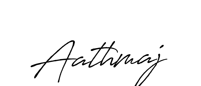 Make a beautiful signature design for name Aathmaj. With this signature (Antro_Vectra_Bolder) style, you can create a handwritten signature for free. Aathmaj signature style 7 images and pictures png