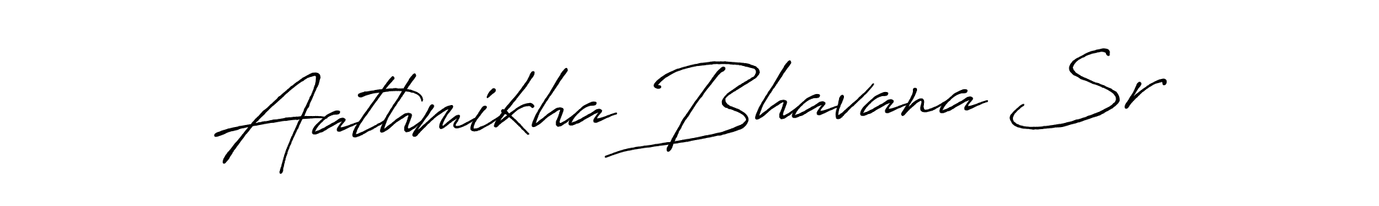 Antro_Vectra_Bolder is a professional signature style that is perfect for those who want to add a touch of class to their signature. It is also a great choice for those who want to make their signature more unique. Get Aathmikha Bhavana Sr name to fancy signature for free. Aathmikha Bhavana Sr signature style 7 images and pictures png