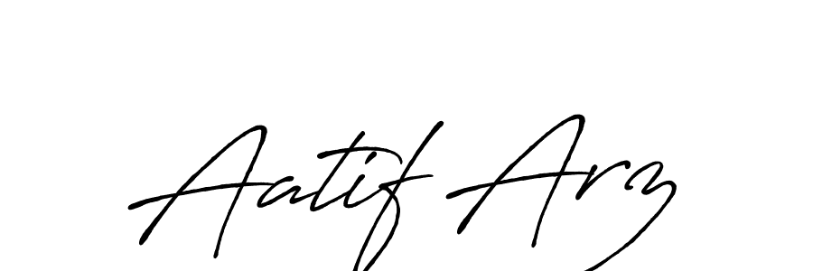 Design your own signature with our free online signature maker. With this signature software, you can create a handwritten (Antro_Vectra_Bolder) signature for name Aatif Arz. Aatif Arz signature style 7 images and pictures png