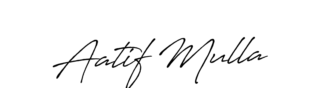 Antro_Vectra_Bolder is a professional signature style that is perfect for those who want to add a touch of class to their signature. It is also a great choice for those who want to make their signature more unique. Get Aatif Mulla name to fancy signature for free. Aatif Mulla signature style 7 images and pictures png