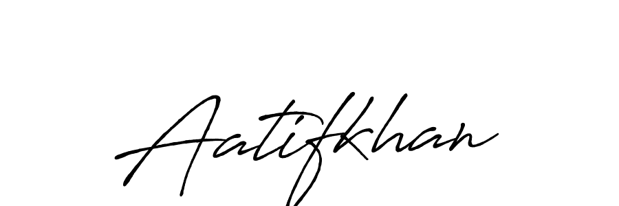 Use a signature maker to create a handwritten signature online. With this signature software, you can design (Antro_Vectra_Bolder) your own signature for name Aatifkhan. Aatifkhan signature style 7 images and pictures png