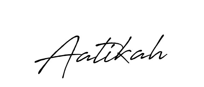 Make a beautiful signature design for name Aatikah. With this signature (Antro_Vectra_Bolder) style, you can create a handwritten signature for free. Aatikah signature style 7 images and pictures png