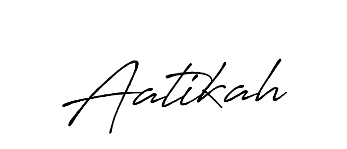 Make a beautiful signature design for name Aatikah. With this signature (Antro_Vectra_Bolder) style, you can create a handwritten signature for free. Aatikah signature style 7 images and pictures png