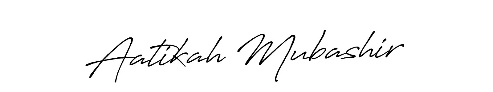 if you are searching for the best signature style for your name Aatikah Mubashir. so please give up your signature search. here we have designed multiple signature styles  using Antro_Vectra_Bolder. Aatikah Mubashir signature style 7 images and pictures png