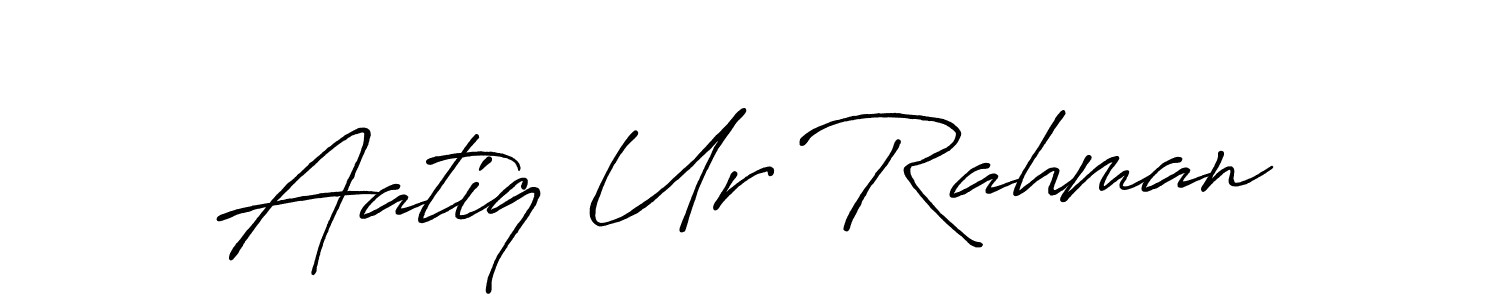 The best way (Antro_Vectra_Bolder) to make a short signature is to pick only two or three words in your name. The name Aatiq Ur Rahman include a total of six letters. For converting this name. Aatiq Ur Rahman signature style 7 images and pictures png
