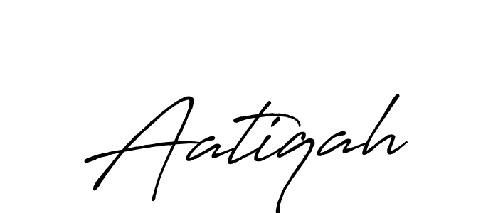 Also You can easily find your signature by using the search form. We will create Aatiqah name handwritten signature images for you free of cost using Antro_Vectra_Bolder sign style. Aatiqah signature style 7 images and pictures png