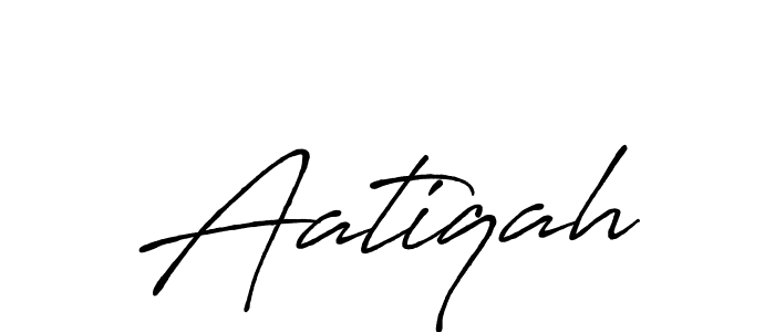 Also You can easily find your signature by using the search form. We will create Aatiqah name handwritten signature images for you free of cost using Antro_Vectra_Bolder sign style. Aatiqah signature style 7 images and pictures png