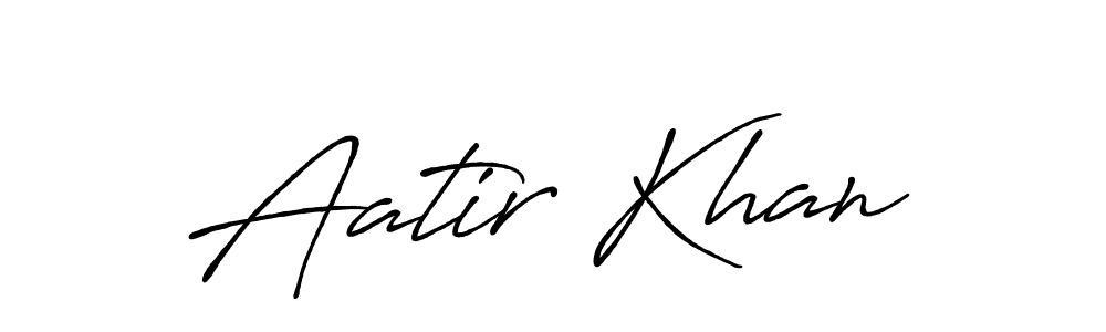 Create a beautiful signature design for name Aatir Khan. With this signature (Antro_Vectra_Bolder) fonts, you can make a handwritten signature for free. Aatir Khan signature style 7 images and pictures png
