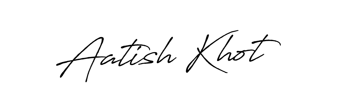 Similarly Antro_Vectra_Bolder is the best handwritten signature design. Signature creator online .You can use it as an online autograph creator for name Aatish Khot. Aatish Khot signature style 7 images and pictures png