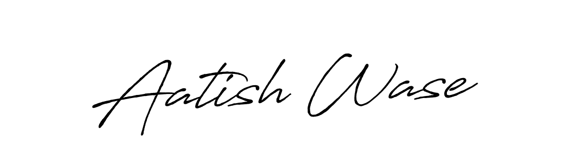 Make a beautiful signature design for name Aatish Wase. With this signature (Antro_Vectra_Bolder) style, you can create a handwritten signature for free. Aatish Wase signature style 7 images and pictures png