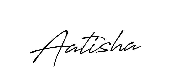 Make a beautiful signature design for name Aatisha. With this signature (Antro_Vectra_Bolder) style, you can create a handwritten signature for free. Aatisha signature style 7 images and pictures png