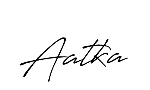 Create a beautiful signature design for name Aatka. With this signature (Antro_Vectra_Bolder) fonts, you can make a handwritten signature for free. Aatka signature style 7 images and pictures png