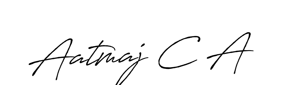 Use a signature maker to create a handwritten signature online. With this signature software, you can design (Antro_Vectra_Bolder) your own signature for name Aatmaj C A. Aatmaj C A signature style 7 images and pictures png