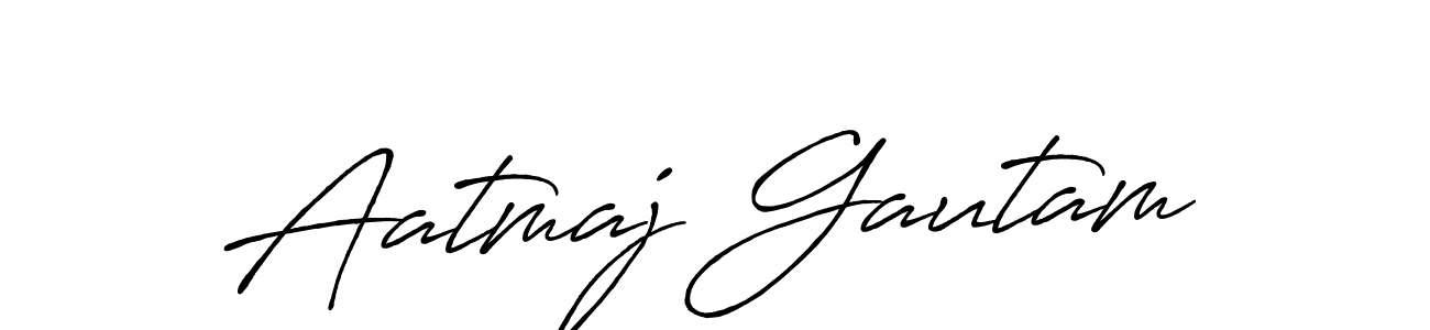 The best way (Antro_Vectra_Bolder) to make a short signature is to pick only two or three words in your name. The name Aatmaj Gautam include a total of six letters. For converting this name. Aatmaj Gautam signature style 7 images and pictures png