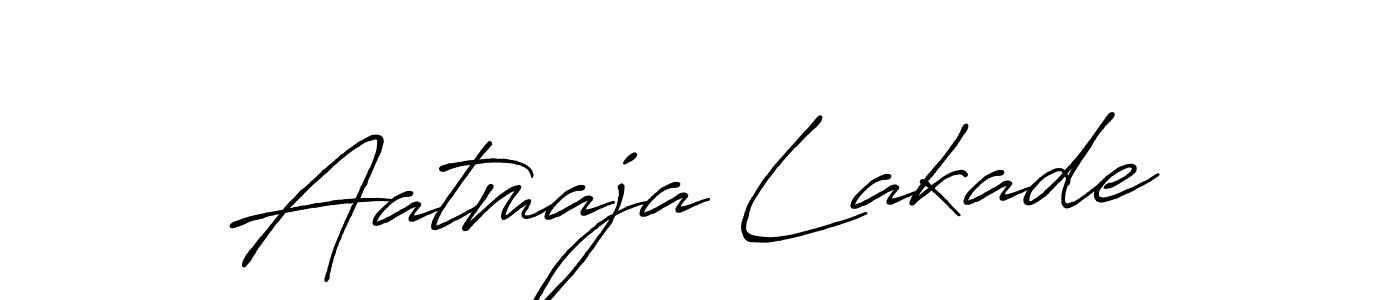 Similarly Antro_Vectra_Bolder is the best handwritten signature design. Signature creator online .You can use it as an online autograph creator for name Aatmaja Lakade. Aatmaja Lakade signature style 7 images and pictures png