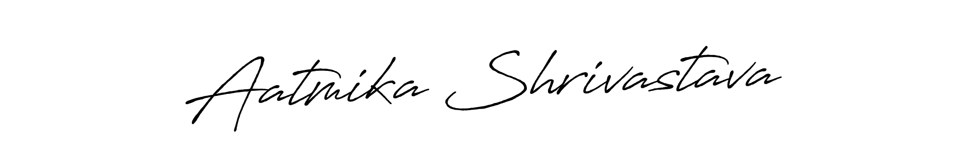 Make a beautiful signature design for name Aatmika Shrivastava. With this signature (Antro_Vectra_Bolder) style, you can create a handwritten signature for free. Aatmika Shrivastava signature style 7 images and pictures png