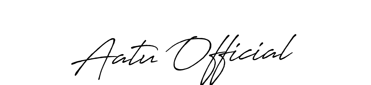 Also we have Aatu Official name is the best signature style. Create professional handwritten signature collection using Antro_Vectra_Bolder autograph style. Aatu Official signature style 7 images and pictures png