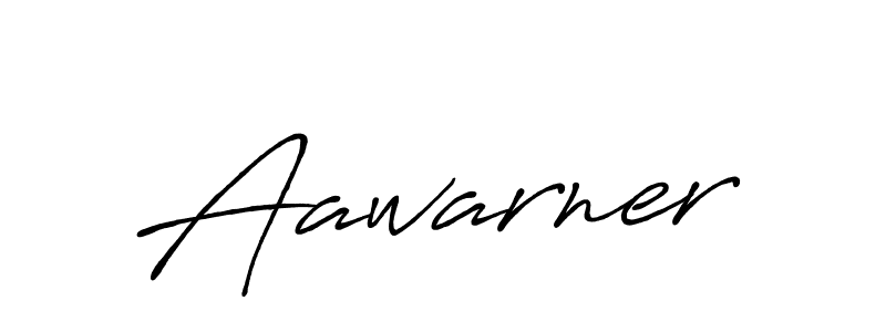 Use a signature maker to create a handwritten signature online. With this signature software, you can design (Antro_Vectra_Bolder) your own signature for name Aawarner. Aawarner signature style 7 images and pictures png