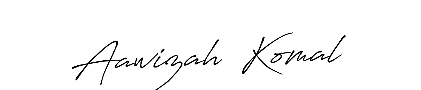 This is the best signature style for the Aawizah  Komal name. Also you like these signature font (Antro_Vectra_Bolder). Mix name signature. Aawizah  Komal signature style 7 images and pictures png