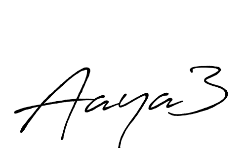 Make a beautiful signature design for name Aaya3. With this signature (Antro_Vectra_Bolder) style, you can create a handwritten signature for free. Aaya3 signature style 7 images and pictures png