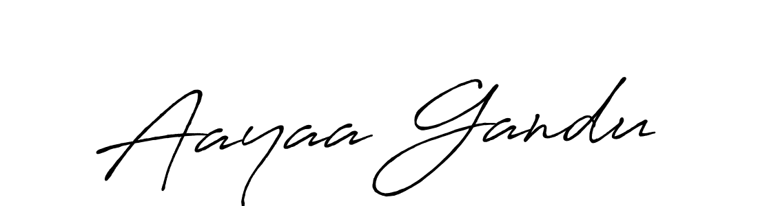 Aayaa Gandu stylish signature style. Best Handwritten Sign (Antro_Vectra_Bolder) for my name. Handwritten Signature Collection Ideas for my name Aayaa Gandu. Aayaa Gandu signature style 7 images and pictures png