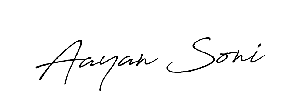 Make a beautiful signature design for name Aayan Soni. With this signature (Antro_Vectra_Bolder) style, you can create a handwritten signature for free. Aayan Soni signature style 7 images and pictures png