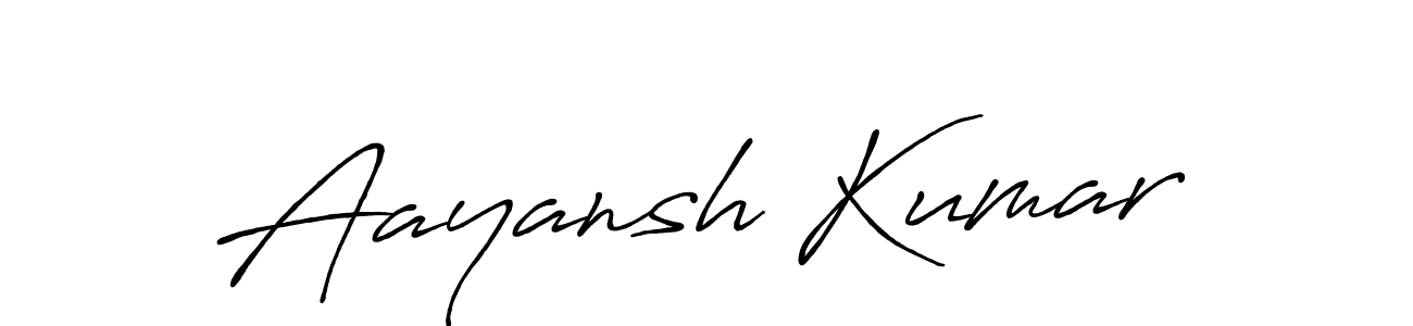 How to make Aayansh Kumar name signature. Use Antro_Vectra_Bolder style for creating short signs online. This is the latest handwritten sign. Aayansh Kumar signature style 7 images and pictures png